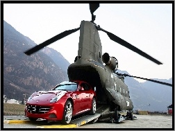 Śmigłowiec, Ferrari FF, Transport