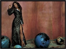 globus, długi, Halle Berry, płaszcz
