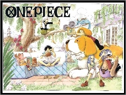 kanapa, pies, One Piece, ludzie