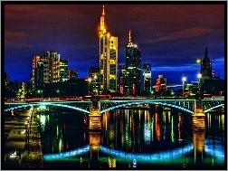 Miasta, Most, Frankfurt, Niemcy, Panorama