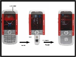 Nokia 3250 XpressMusic, Czerwona, Szara, Opis