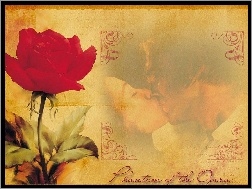 Phantom Of The Opera, róża, pocałunek