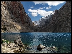 Tadżykistan, Jezioro, Góry, Chmury