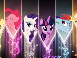 Rainbow Dash, Rarity, Applejack, Fluttershy, Twilight Sparkle, My Little Pony, Pinkie Pie