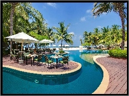 Malediwy, Basen, Hotel, Kurort