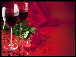 Wino, Walentynki, Róże
